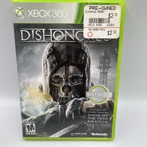 Dishonored (Microsoft Xbox 360, 2012) Complete CIB w/ Manual FREE Shipping
